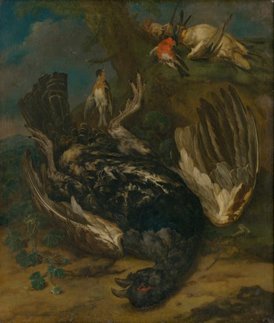 Nature morte avec un grand tétras - Johann Georg de Hamilton  